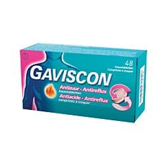 Gaviscon Antiacide Antireflux 48 Comprimés à Croquer