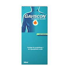 Gaviscon Anti-Reflux Suspension Buvable Goût Menthe Flacon 500ml