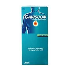 Gaviscon Anti-Reflux Suspension Buvable Goût Menthe Flacon 300ml