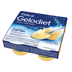 Delical Gelodiet Eau Gélifiée Sucrée Citron Pot 4x120g