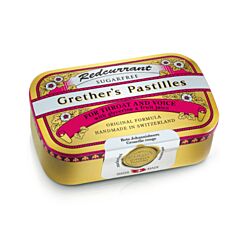 Grether's Pastilles Redcurrant Groseille Rouge Sans Sucre Boîte 110g