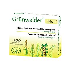 Grünwalder Nr.1 Natuurlijke Stoelgang 100 Tabletten NF
