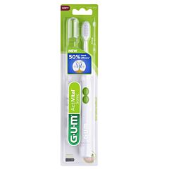 Gum ActiVital Sonic Brosse à Dents à Pile Blanche Souple 1 Pièce