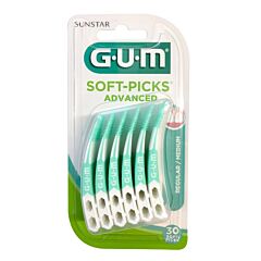 Gum Soft-Picks Advanced Regular/Medium Bâtonnets Interdentaires 30 Pièces