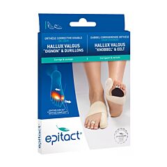 Epitact Orthèse Corrective Double Hallux Valgus & Douleurs Plantaires Pied Gauche Taille S 1 Pièce	