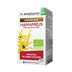 Arkopharma Arkogélules Hamamelis Bio Jambes Fatiguées 45 Gélules NF