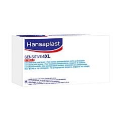 Hansaplast Sensitive 4XL Steriele Pleisters - 10cmx20cm - 25 Strips 