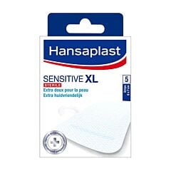 Hansaplast Sensitive XL 6cmx7cm 5 Pansements Extra-Doux Stériles