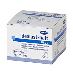 Hartmann Idealast-Haft Bleu Bande de Crêpe Cohésive 4cmx4m 1 Pièce