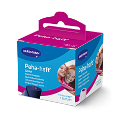 Hartmann Peha-Haft Color Zelfhechtende Fixatiezwachtel - 4cmx4m - Blauw - 1 Rol