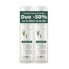 Klorane Ultramilde Droogshampoo Havermelk Duopack - Promo 2x150ml