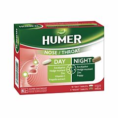 Humer Neus/Keel Dag & Nacht 10 Dagtabletten + 5 Nachttabletten