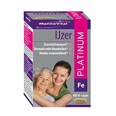 MannaVital Ijzer Platinum 60 V-Capsules