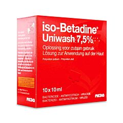 Iso-Betadine Uniwash 7,5% Zeep 10x10ml