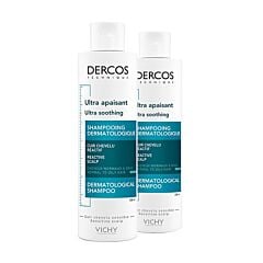Vichy Dercos Shampooing Ultra Apaisant Cheveux Normaux à Gras Flacon PROMO Duo 2ème à -50% - 2x200ml