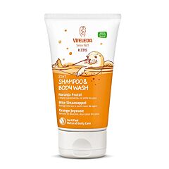 Weleda Kids Shampooing & Crème de Douche 2-en-1 Enfants Orange Fruitée Tube 150ml