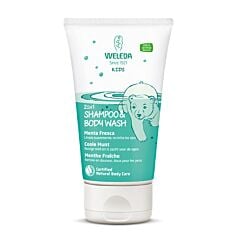 Weleda Kids Shampooing & Crème de Douche 2-en-1 Enfants Menthe Fraîche Tube 150ml