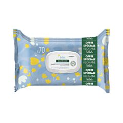 Klorane Bébé Zachte Reinigingsdoekjes Promo 2x70 Stuks