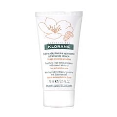 Klorane Crème Dépilatoire Apaisante à lAmande Douce Visage & Zones Sensibles Tube 75ml