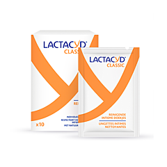 Lactacyd Classic Lingettes Intimes Nettoyantes - 10 Pièces