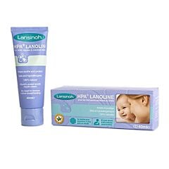 Lansinoh Crème Apaisante HPA Lanoline Mamelons Sensibles ou Crevassés Tube 40ml