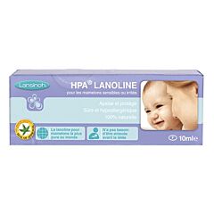 Lansinoh Crème Apaisante HPA Lanoline Mamelons Sensibles ou Crevassés Tube 10ml