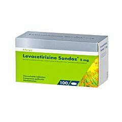 Levocetirizine Sandoz 5mg 100 Comprimés Pelliculés