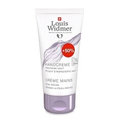 Louis Widmer Crème Mains Sans Parfum Tube 50ml + 25ml GRATUITS