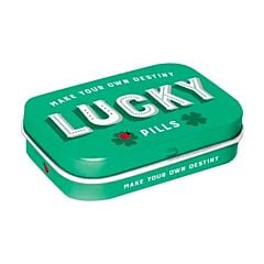 Lucky Pills Bonbons à la Menthe Boîte Métalisée 15g