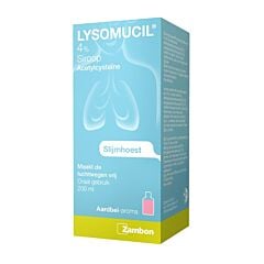 Lysomucil 4% Toux Grasse Arôme Fraise Sirop Flacon 200ml