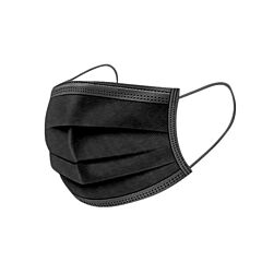 Zwarte Wegwerp Mondmaskers 50 Stuks (5x10)