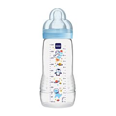 MAM Easy Active Biberon 330ml - 4+M - Bleu - 1 Pièce