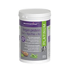 MannaVital Vegan Protein Pois+Riz Platinum Poudre 500g