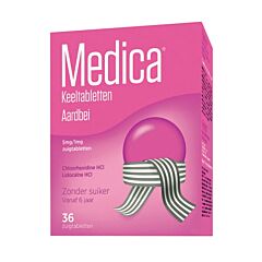 Medica Aardbei 36 Keeltabletten