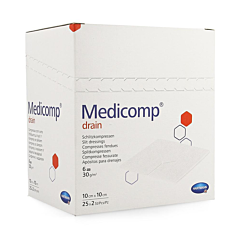 Hartmann Medicomp Drain Compresses Stériles 10cmx10cm 25x2 Pièces