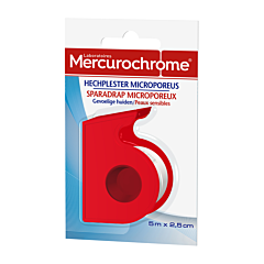 Mercurochrome Microporeuse Pleister 5mx2,5cm 1 Rol