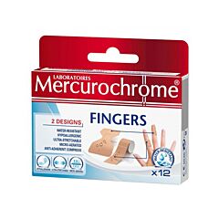 Mercurochrome Fingers Pansements Doigts 12 Pièces