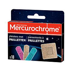 Mercurochrome Glinsterende Pleisters - 18 Stuks