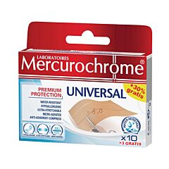 Mercurochrome Universal Bandes 10cmx6cm PROMO 10 Pièces + 3 Gratuites