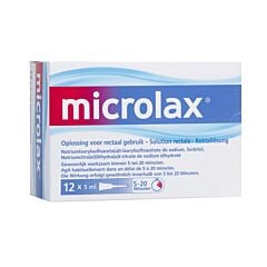 Microlax Constipation Occasionelle Gel Rectal 12x5ml