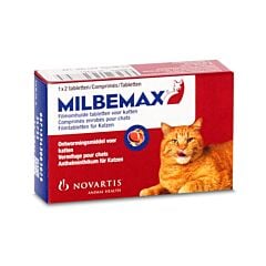 Milbemax Ontworming - Katten - 2 Filmomhulde Tabletten