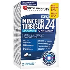 Forté Pharma Turboslim 24 Men Dag/Nacht 2x28 Tabletten