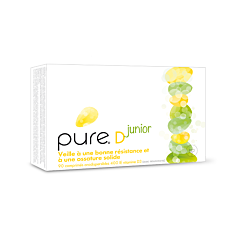 Pure D Junior 400IE Vitamine D3 Résistance & Ossature Solide 90 Comprimés Orodispersibles