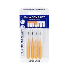 Elgydium Clinic Mono Compact Interdentale Borsteltjes Fine 1,2mm Oranje 4 Stuks