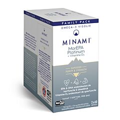 Minami MorEPA Platinum Oméga-3 + Vitamine D3 Family Pack 120 Softgels