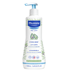 Mustela Hydra Bébé Lait Corps Peau Normale Flacon Pompe 500ml