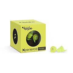 Blox Xperience Music Protections Auditives Concert Jaune Fluo 1 paire + Etui de Rangement en Aluminium	