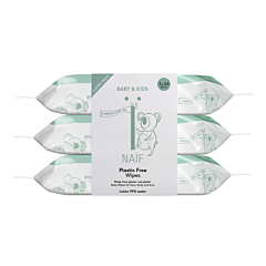 Naïf Baby & Kids Lingettes Plastic Free 3x54 Pièces