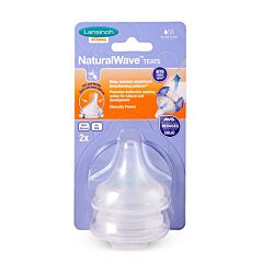 Lansinoh Tétine NaturalWave Débit Lent 2 Pièces