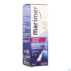 Marimer Sinusite/Rhinite Eau de Mer 28‰  Adultes & Enfants dès 6 ans Spray Nasal 30ml